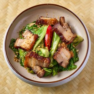 Wok Fried Baby Cabbage Salted Pork